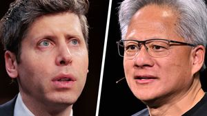 OpenAI CEO Sam Altman and Nvidia CEO Jensen Huang discuss their partnership. Credit: Getty Images