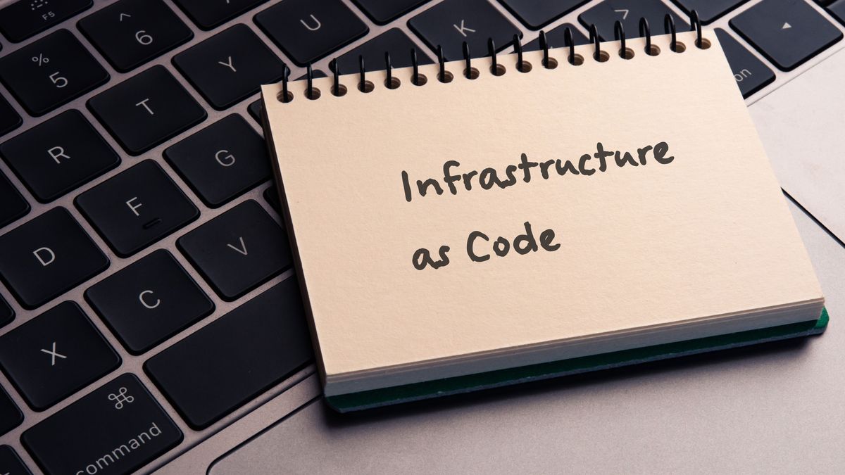 An illustration depicting the concept of Infrastructure as Code with various cloud and automation elements. Credit: infoworld.com