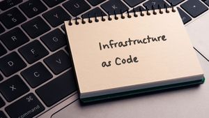 An illustration depicting the concept of Infrastructure as Code with various cloud and automation elements. Credit: infoworld.com