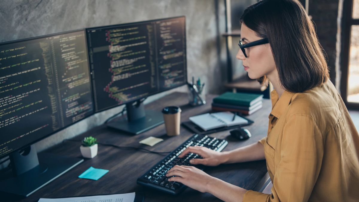 Digital code on a screen, representing the fast-paced nature of modern software development. Credit: Shutterstock