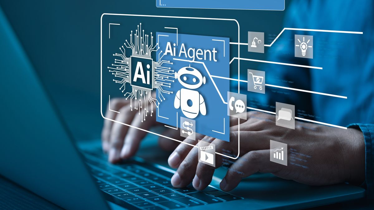 An illustration depicting a futuristic, interconnected network of AI agents collaborating efficiently. Credit: Shutterstock