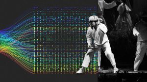 Digital soundwaves representing AI's influence on music production. Credit: images.fastcompany.com