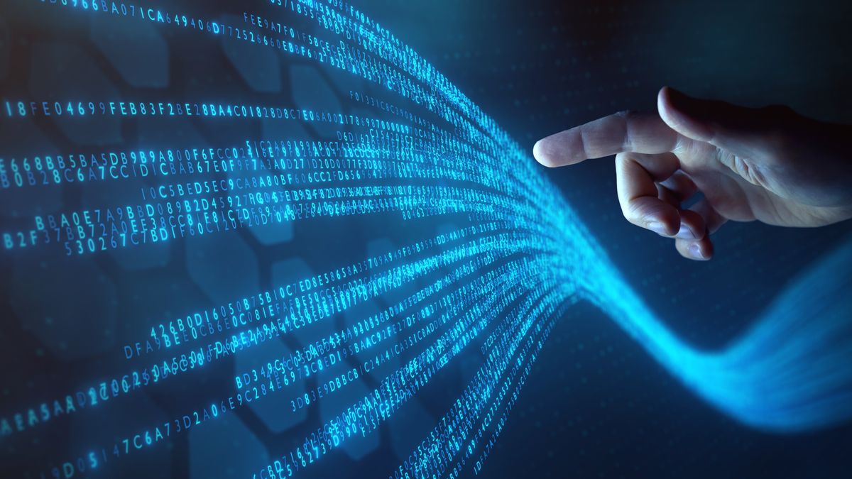 Illustration of data flowing through a system, representing streaming data processing. Credit: Shutterstock