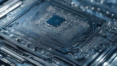 Micro-Transfer Printing Boosts Silicon Photonics Performance. Visualization by Stable Diffusion