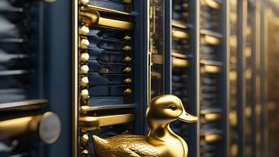 DuckDB 2.0 adds client-server mode this fall. Visualization by Stable Diffusion