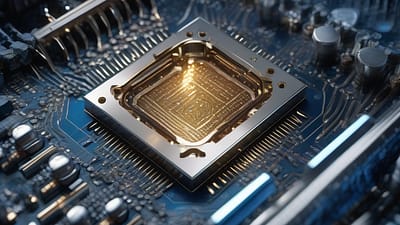 Xanadu and AMD Release Backline for Quantum Computing. Visualization by Stable Diffusion