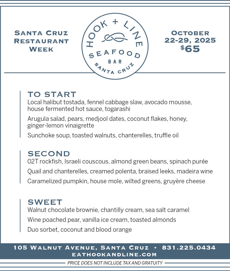 Hook & Line Restaurant Week Menu