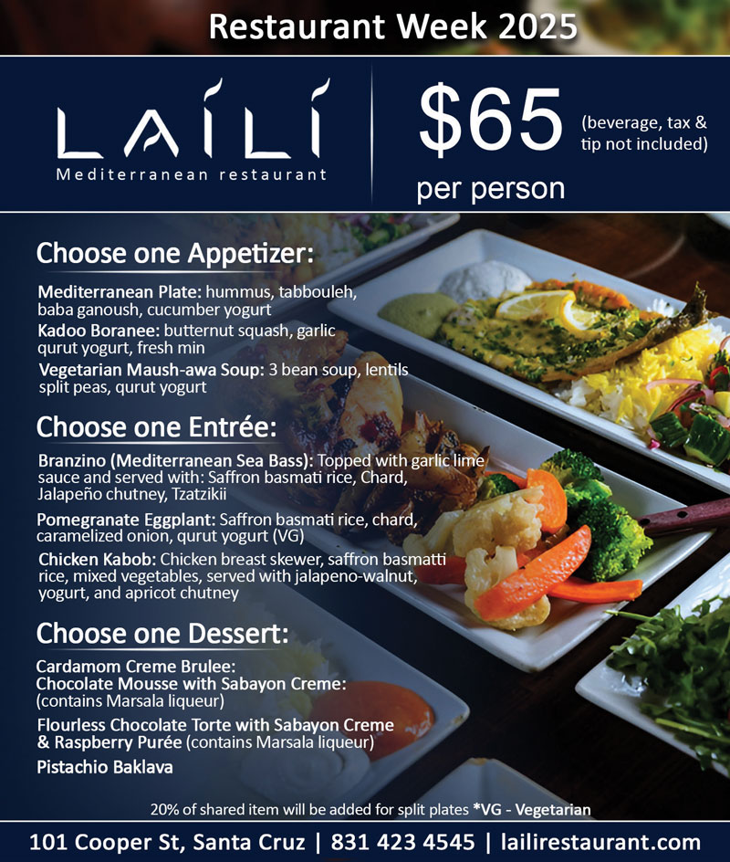 Laila Restaurant Week Menu