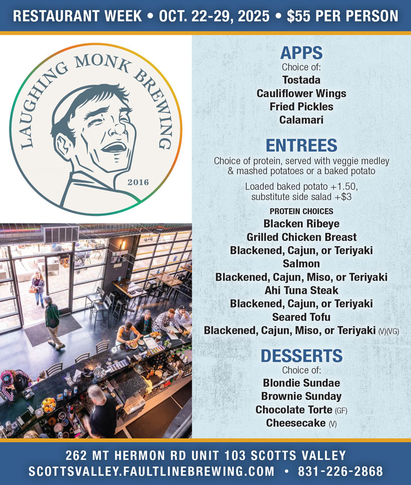 The Laughing Monk Restaurant Week Menu