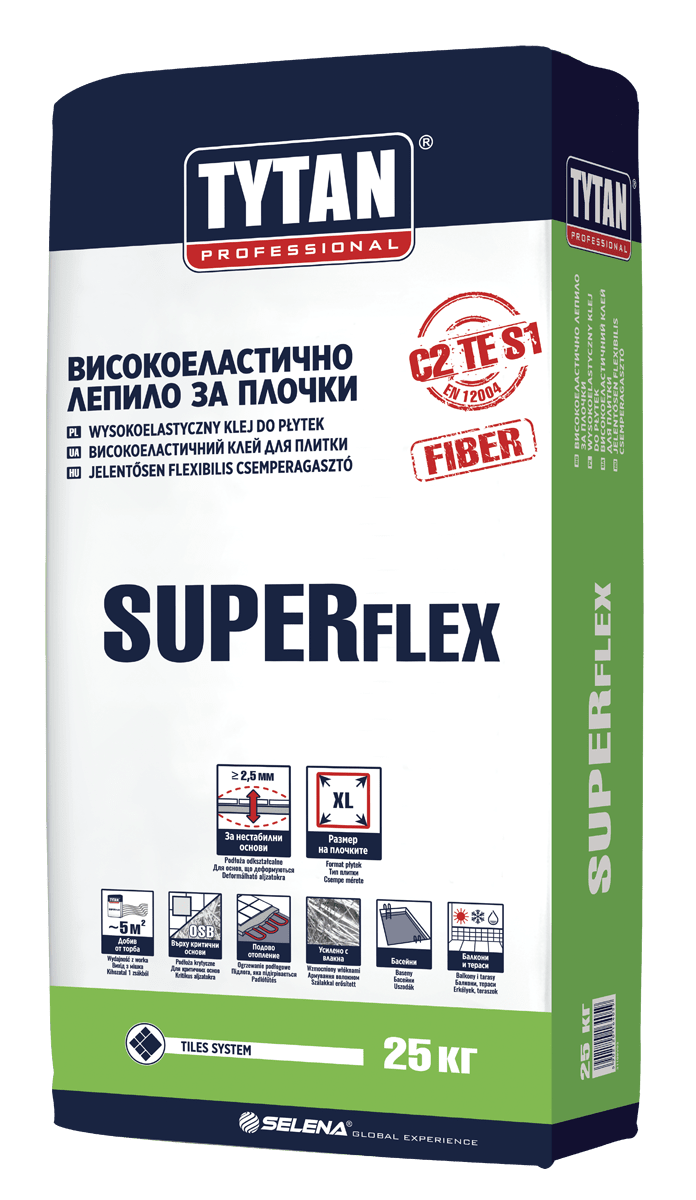 TYTAN PROFESSIONAL SUPERFLEX Еластично лепило за плочки