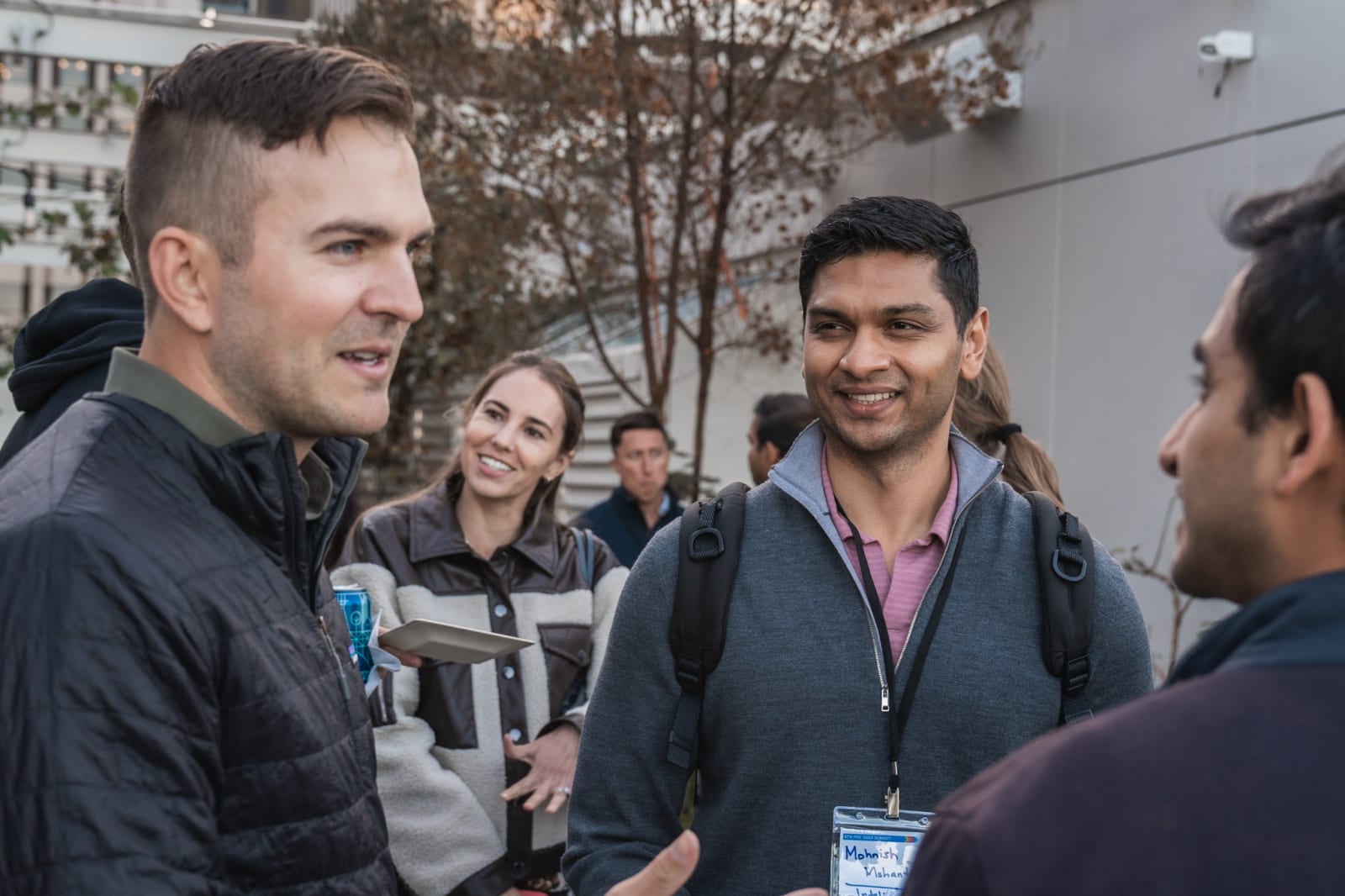 Afore outside two men