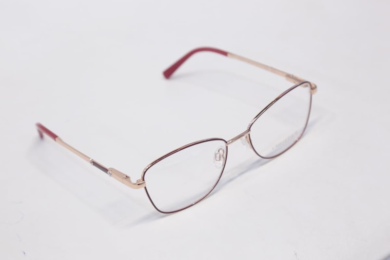 Christie's lunette Métale Doré bordeaux 3