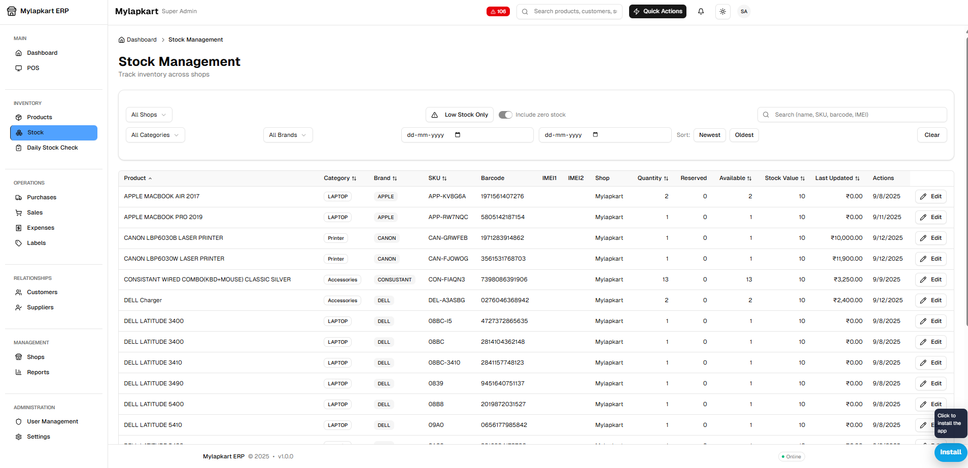 MyLapKart ERP screenshot 5