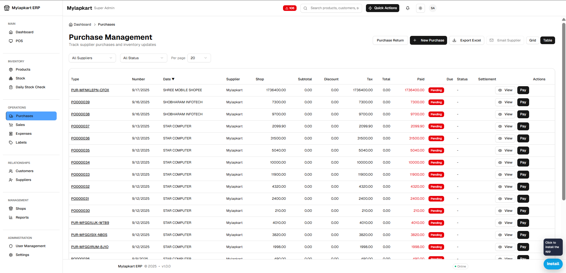 MyLapKart ERP screenshot 4