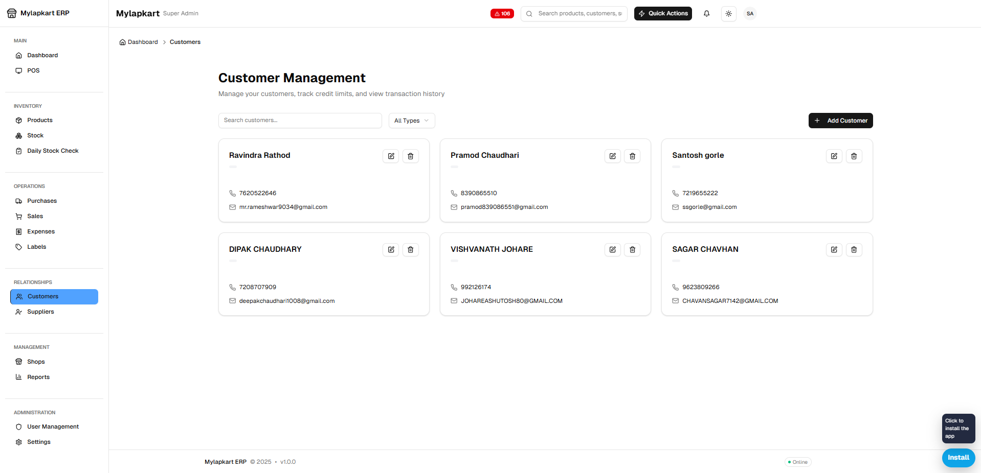 MyLapKart ERP screenshot 3
