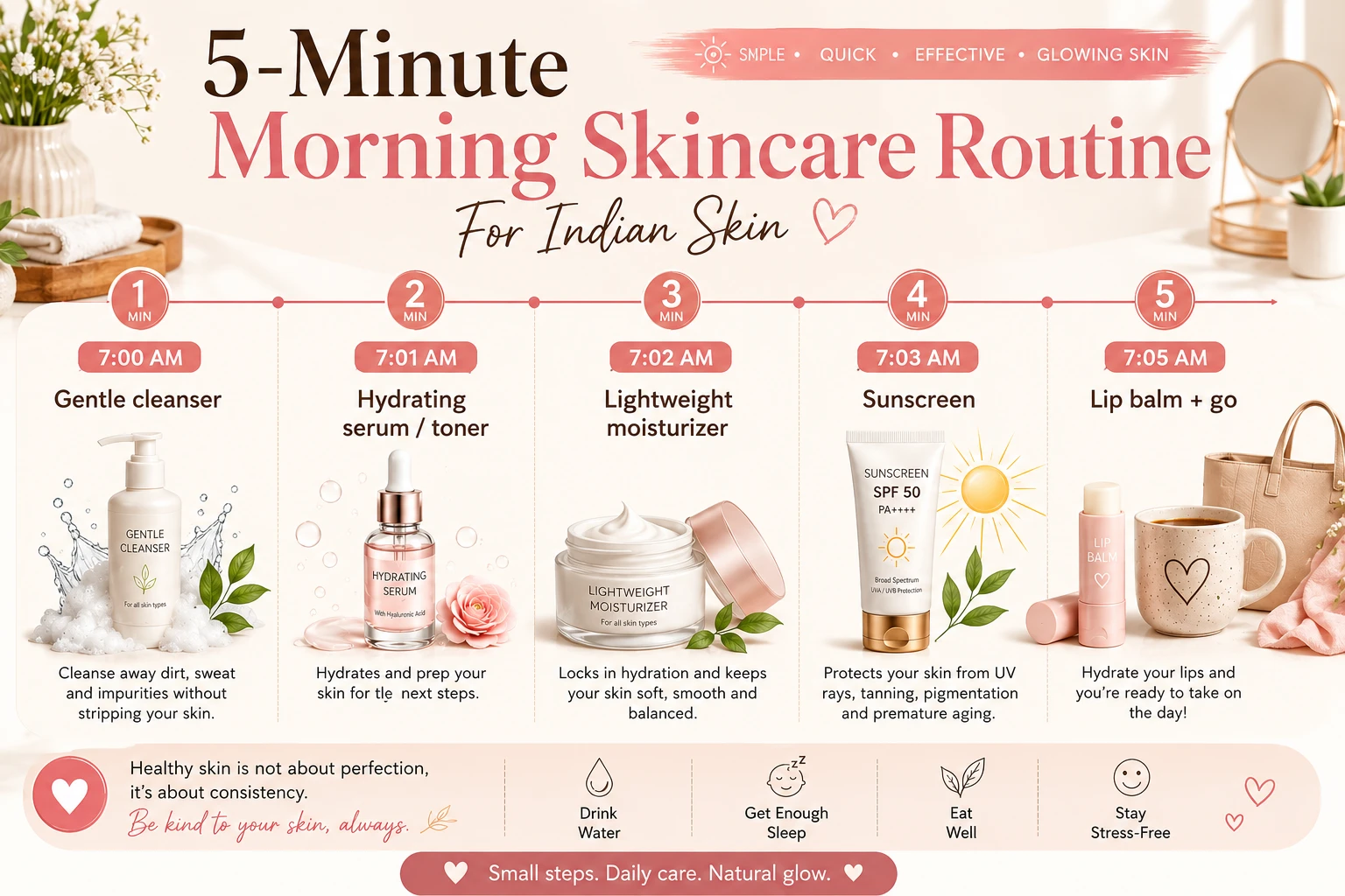 morning-skincare-routine-indian-skin-wellvibes