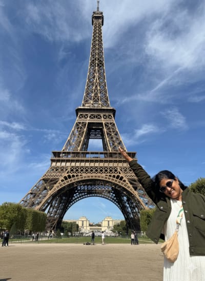 Happy traveller