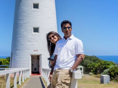 Happy traveller