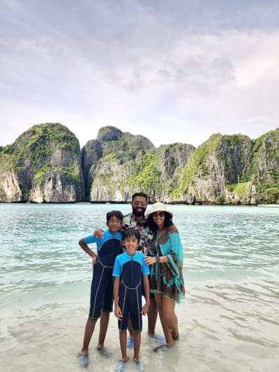 Happy traveller