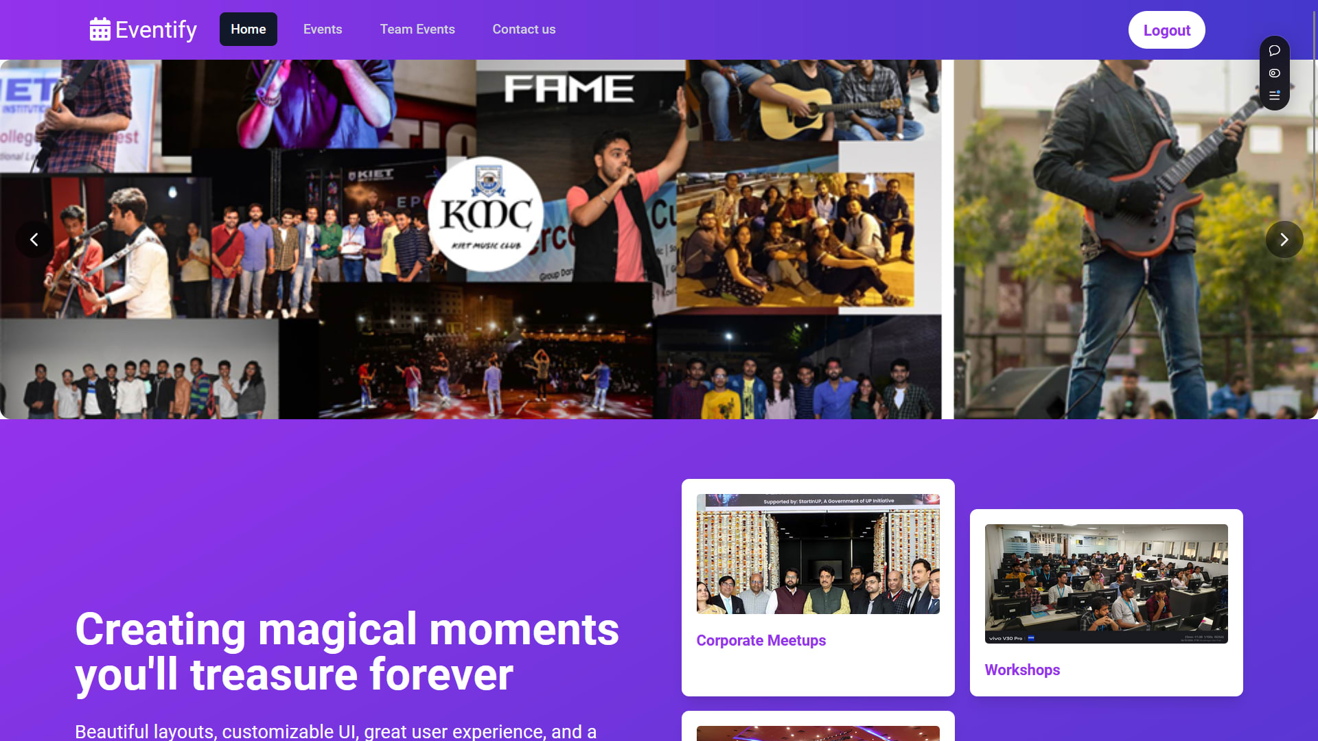 Eventify preview