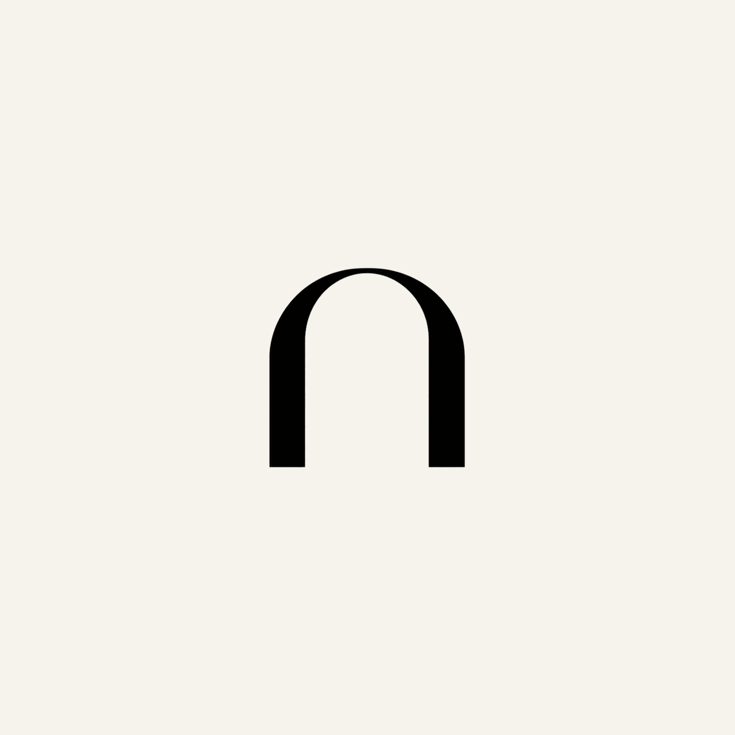 Haven & Co. minimalist black arch brand icon on an off-white background