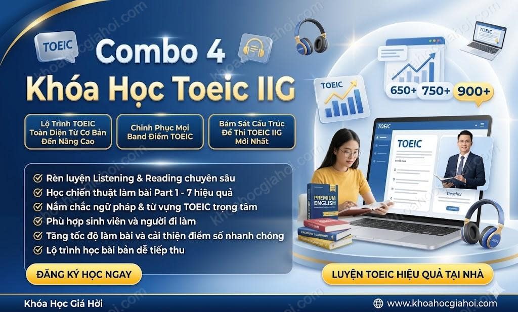 Combo 4 Khóa Học Toeic IIG