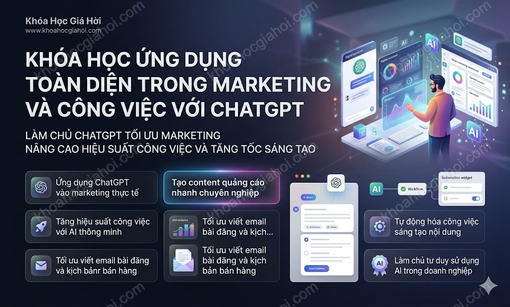Khóa Học Ứng Dụng Toàn Diện Trong Marketing Và Công Việc Với Chatgpt