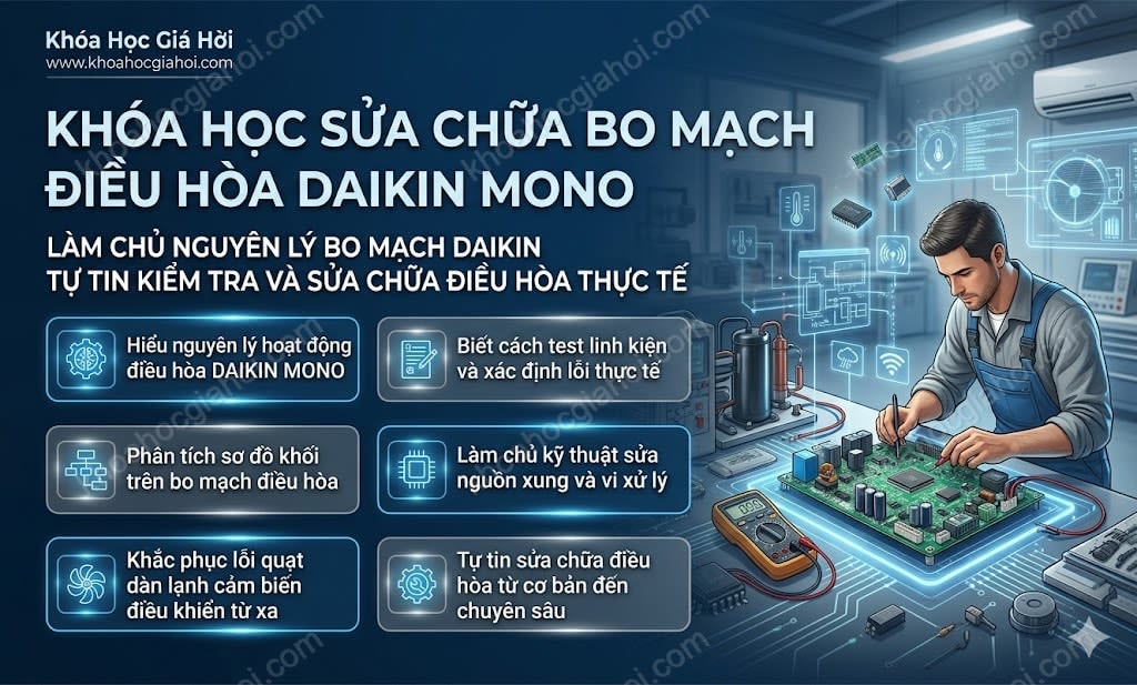 Khóa Học Sửa Chữa Bo Mạch Điều Hòa DAIKIN MONO