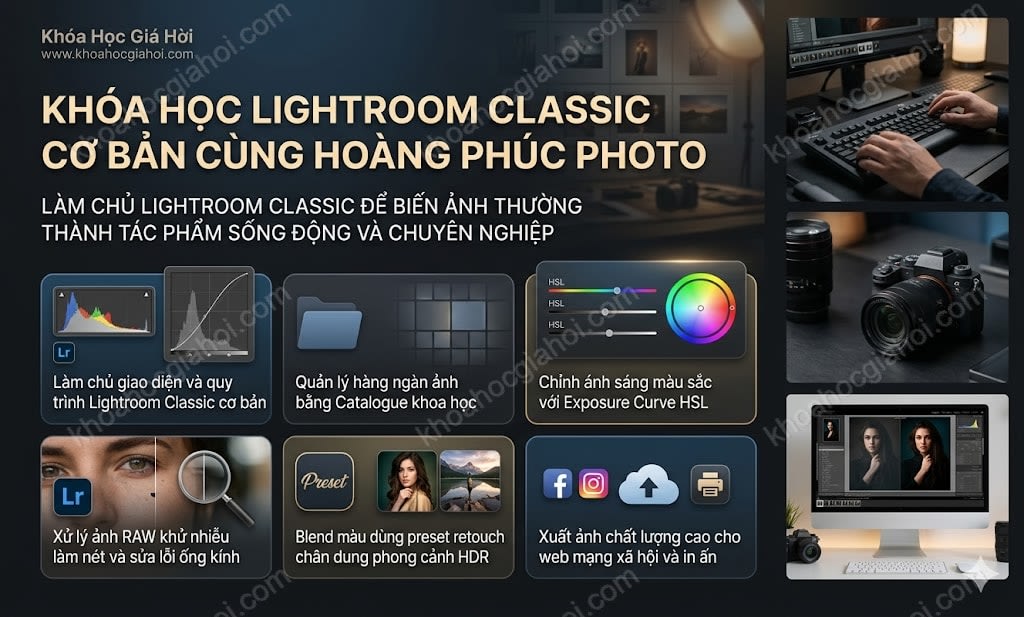 Khóa Học Lightroom Classic Cơ Bản Cùng Hoàng Phúc Photo