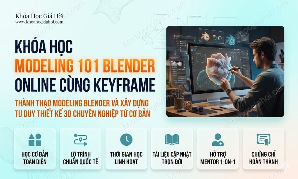 Khóa Học Modeling 101 Blender Online Cùng Keyframe
