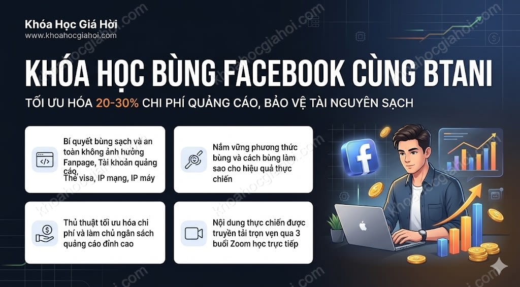 Khoá Học Bùng Facebook Cùng Btani