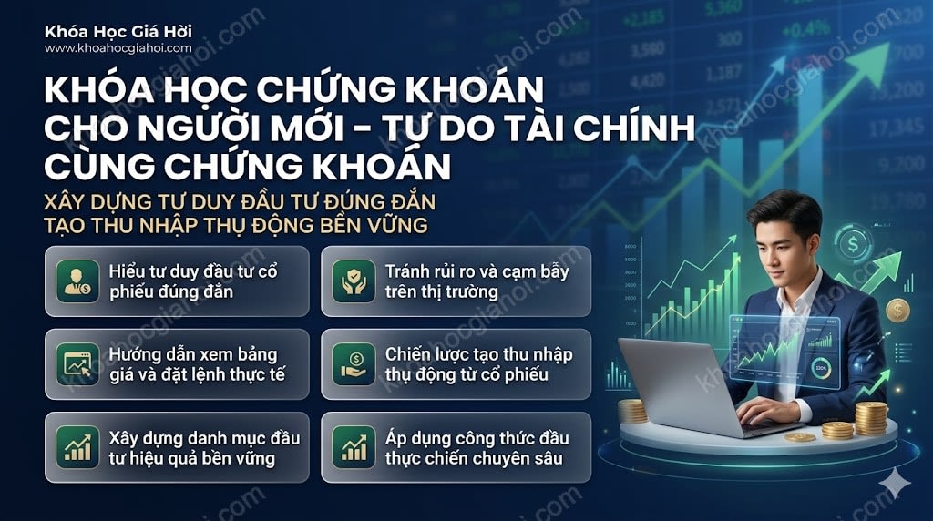 Khóa Học Chứng Khoán Cho Người Mới – Tự Do Tài Chính Cùng Chứng Khoán