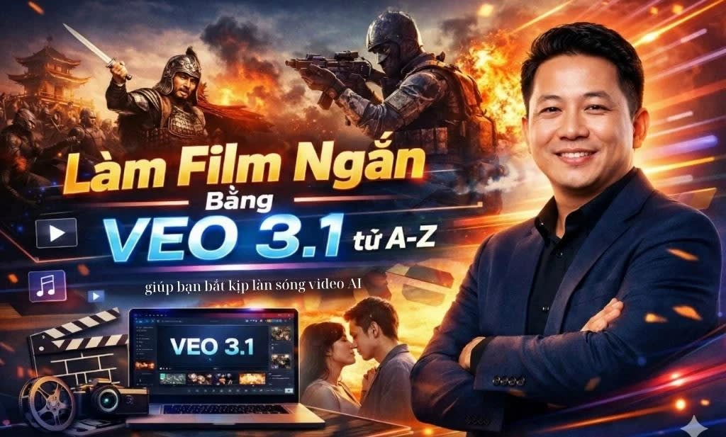 Share Khóa Đào Tạo Film AI Online Bằng VEO 3.1 Từ A - Z