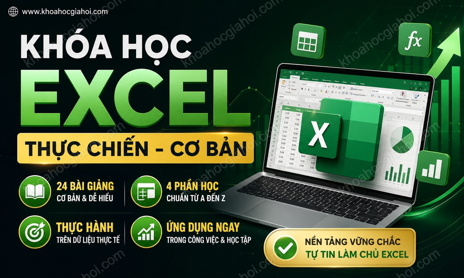 Khóa Học Excel Thực Chiến - Cơ Bản