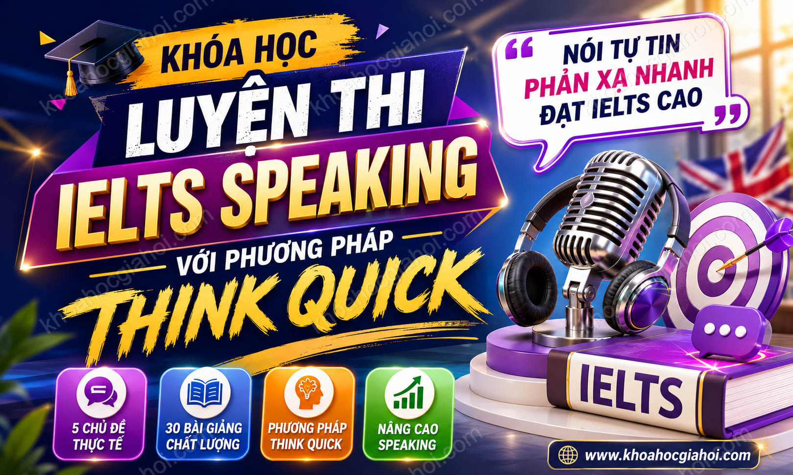 Khóa Học Luyện thi IELTS Speaking với phương pháp Think Quick