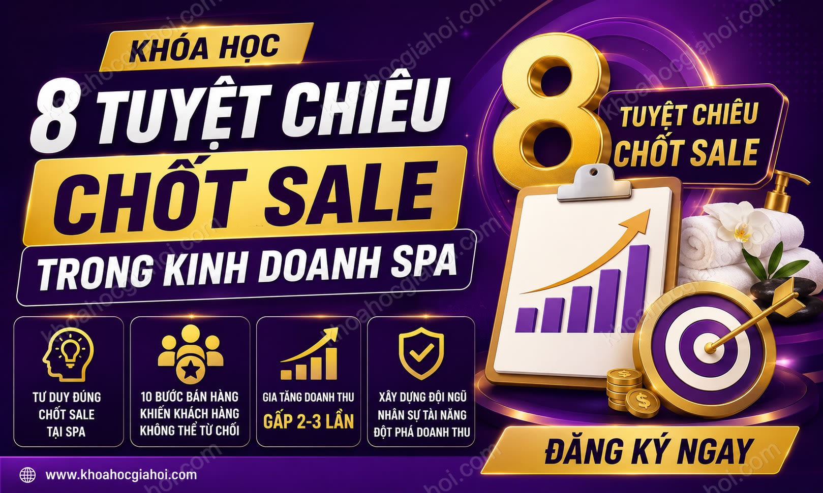 Khóa Học 8 Tuyệt Chiêu Chốt Sale Trong Kinh Doanh Spa