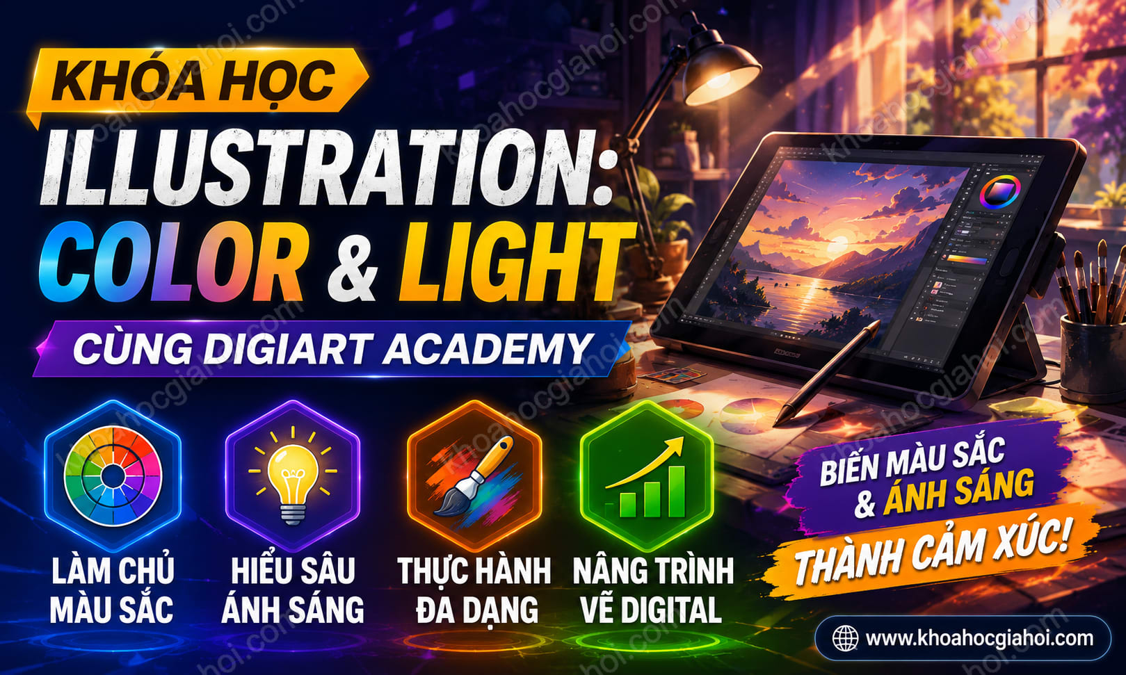 Khoá Học Illustration: Color & Light Cùng Digiart Academy