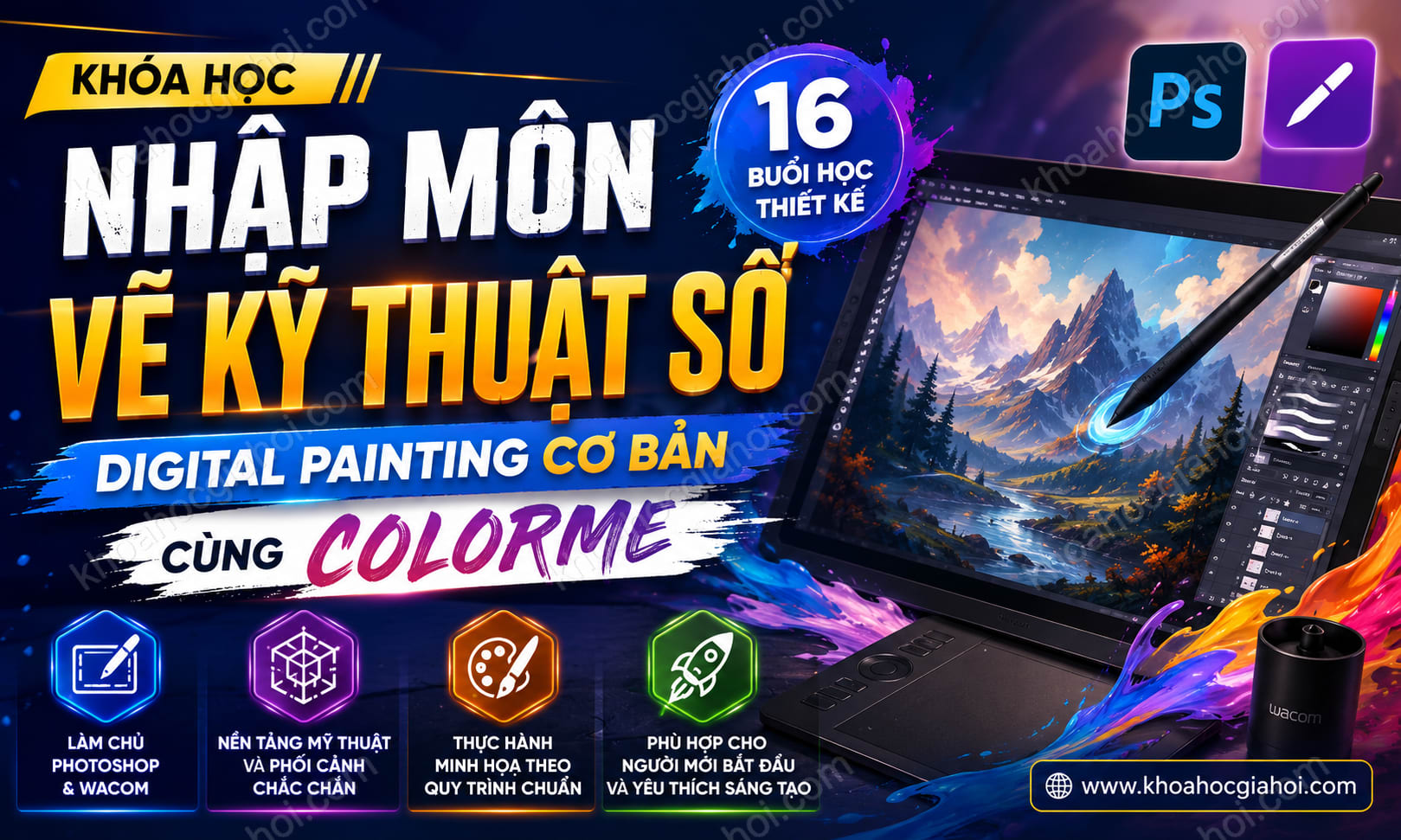 Nhập Môn Vẽ Kỹ Thuật Số Digital Painting Cơ Bản Cùng Colorme