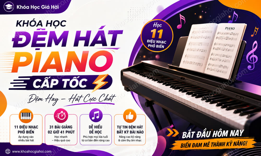 Khóa Học Đệm Hát Piano Cấp Tốc