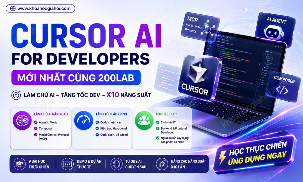 Khoá Học Cursor AI For Developers Mới Nhất Cùng 200Lab