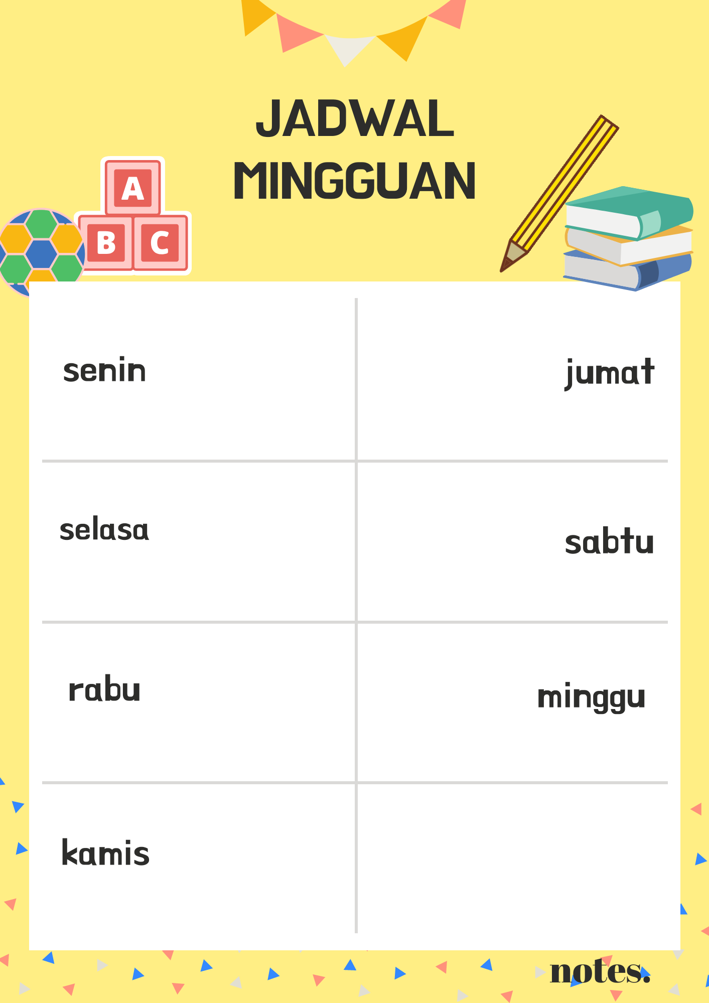 printables jadwal kegiatan anak - sunglowmama blog