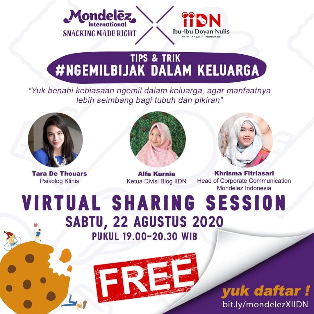 Virtual Sharing Ngemil Bijak Mondelez dan Ibu-Ibu Doyan Nulis - 22 Agustus 2020