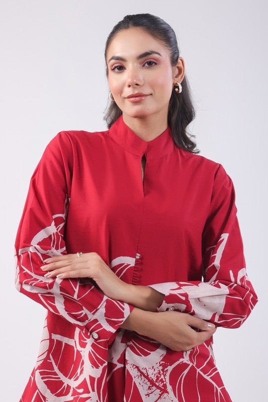 Premium red color co-ord set 