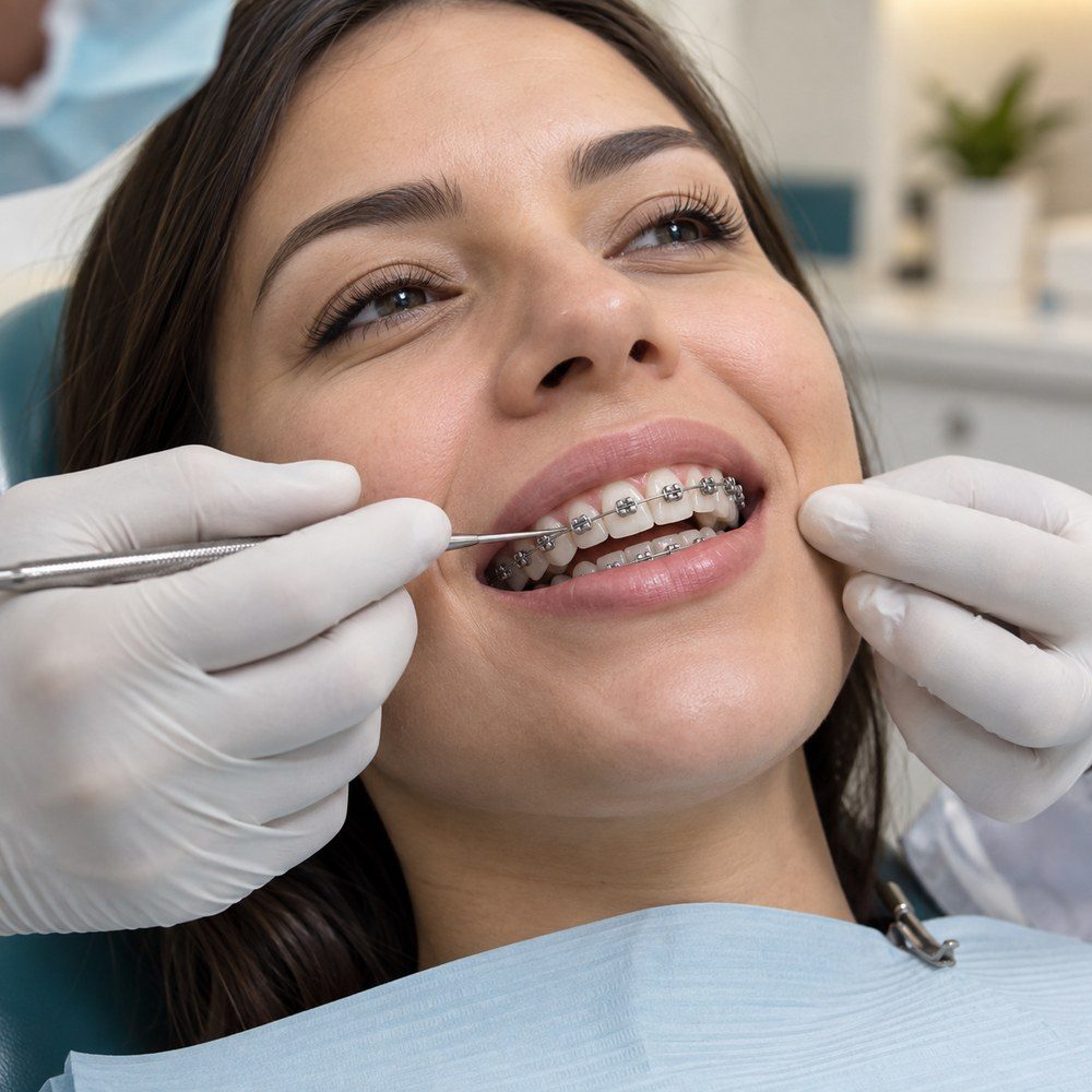 Ortodoncia con brackets metálicos