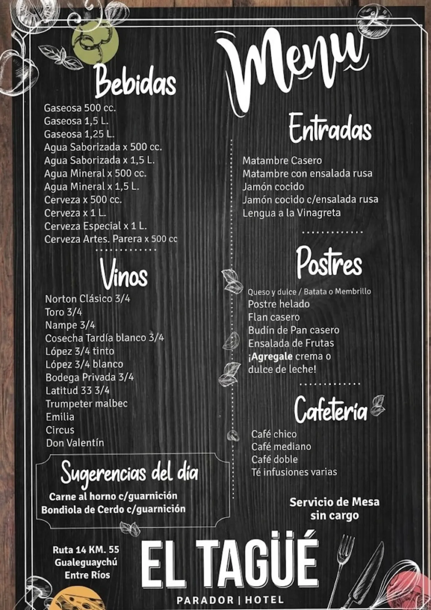 Menú Página 1