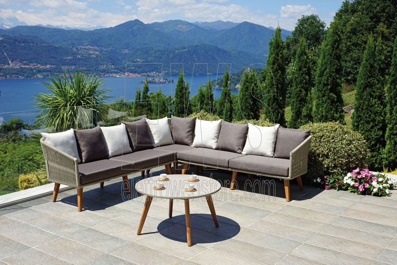 Corner Set Genova Tavolo 2 Divani Set107 Elettrowebstore