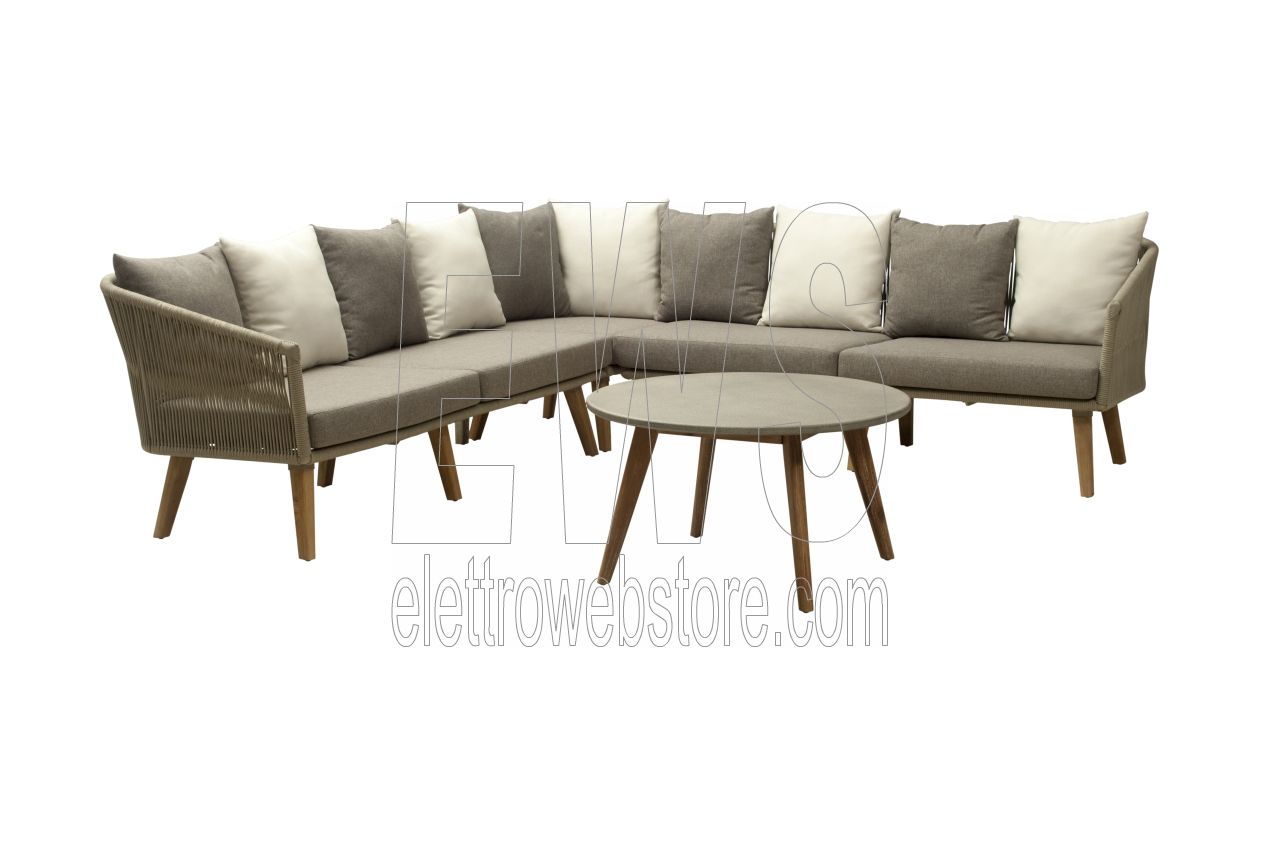 Corner Set Genova Tavolo 2 Divani Set107 Elettrowebstore