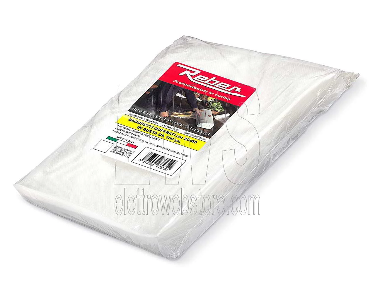 Sacchetti Sottovuoto per Alimenti 100 Buste 20 X 30 Cm per