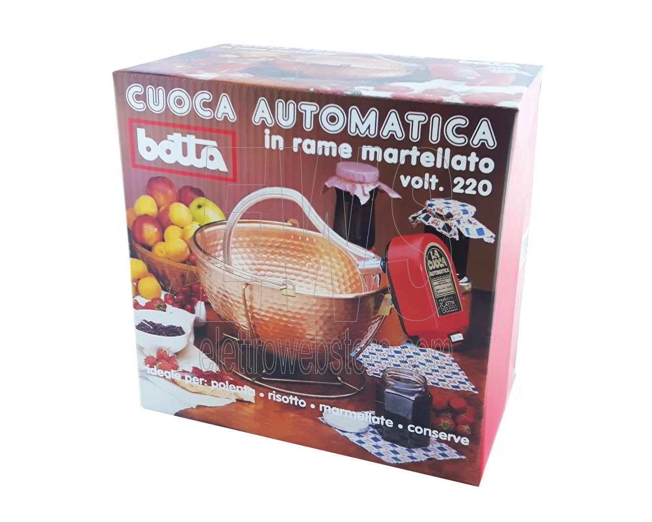 Botta Cuoca Automatica paiolo rame 26 cm 3 litri 5 Watt art.FAC13 -  ElettroWebStore