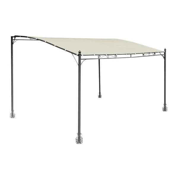 Pergola a parete Kansas 3x4 in ferro copertura poliestere GAZ361 -  ElettroWebStore